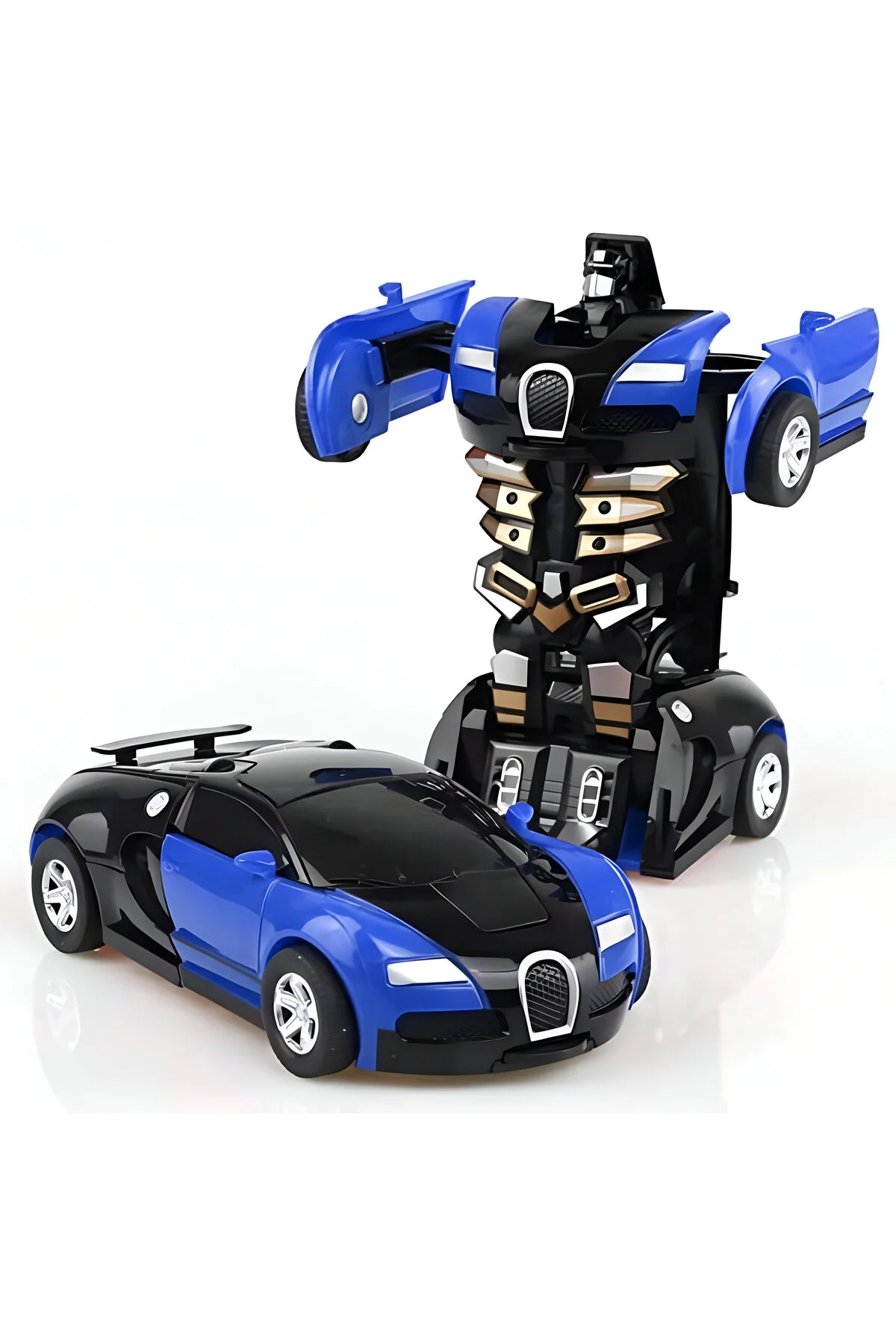 Transformer Robot Çek Bırak Kendinden Robota Dönüşen 1:32 Bugatti Oyuncak Araba